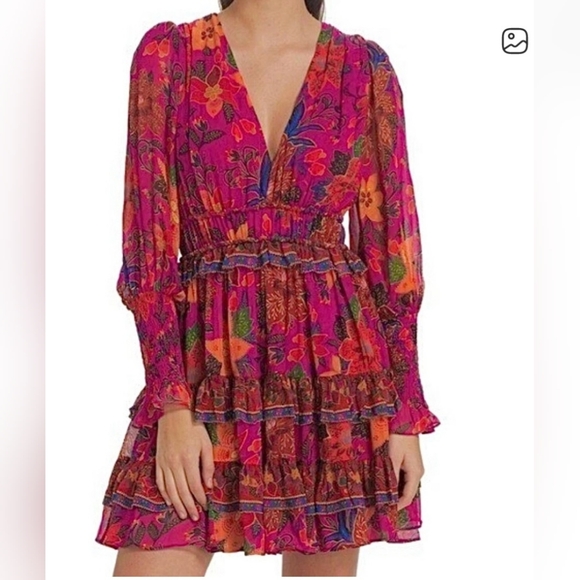 Farm Rio Tropical Tapestry  Colorful Mini Dress - Picture 4 of 10